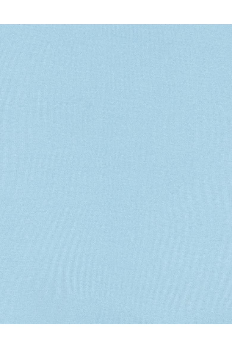 Kids Cotton Two-Piece Short Pajamas, Stripes & Solids, Alternate, color, LIGHT BLUE