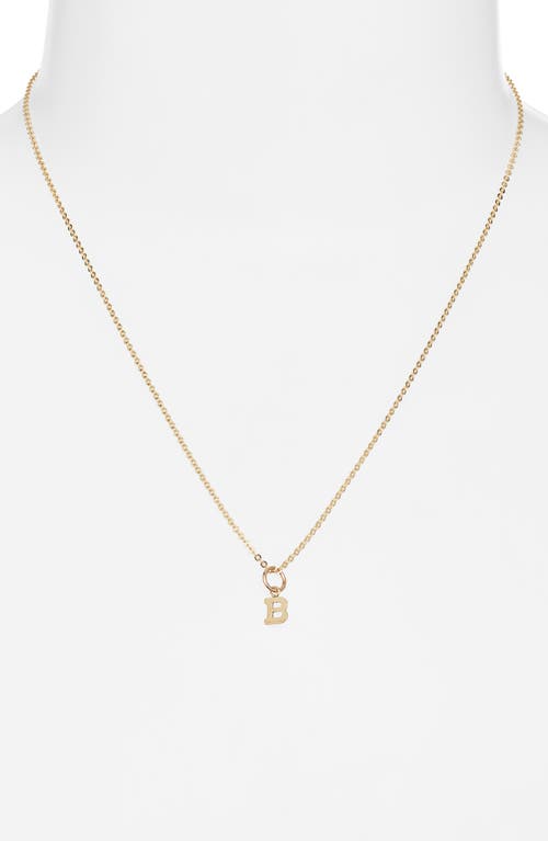 Nashelle Initial Pendant Necklace In Gold Fill - B