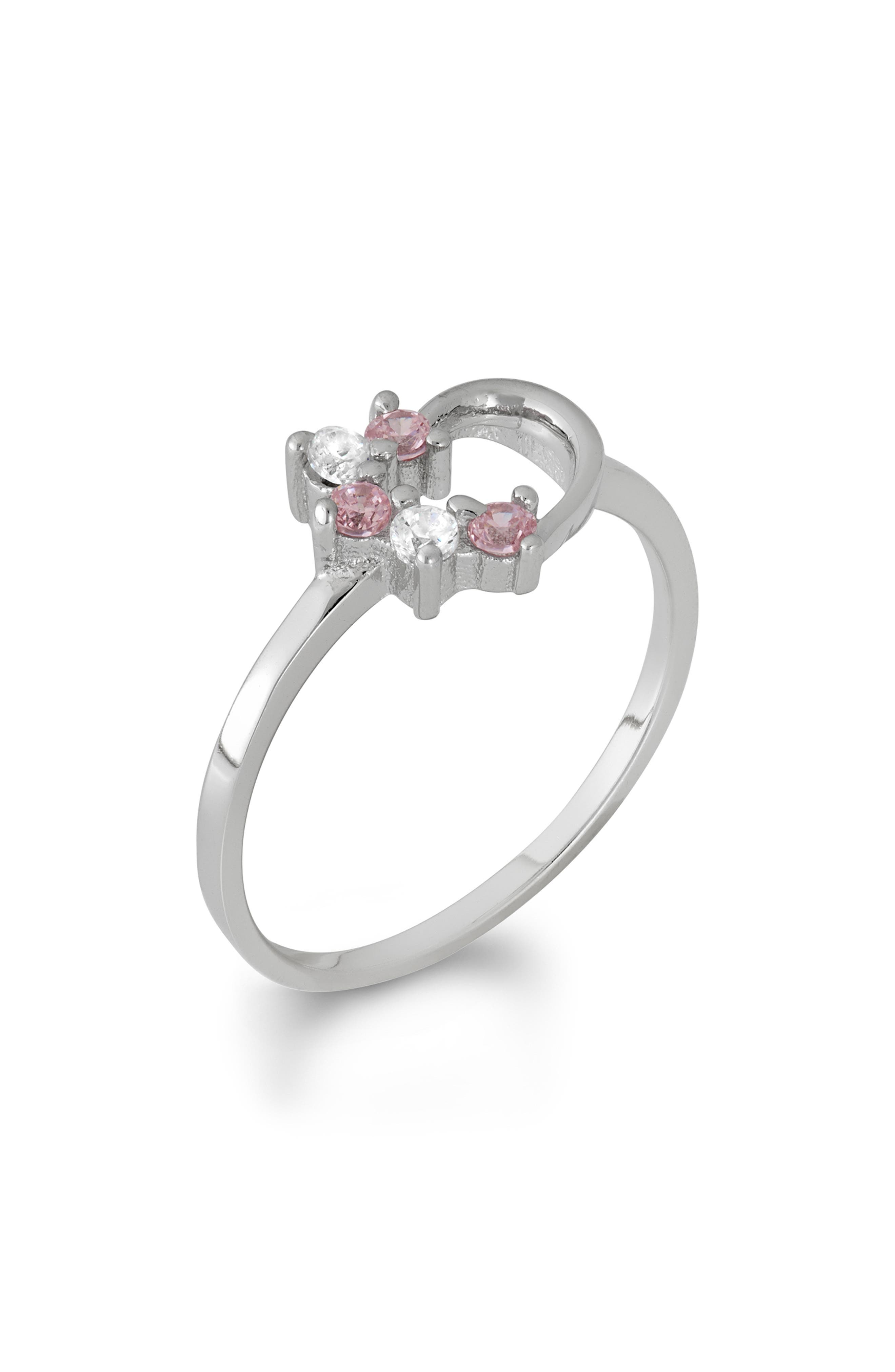 FZN Kids' Sterling Silver CZ Heart Ring (Women) | Nordstromrack