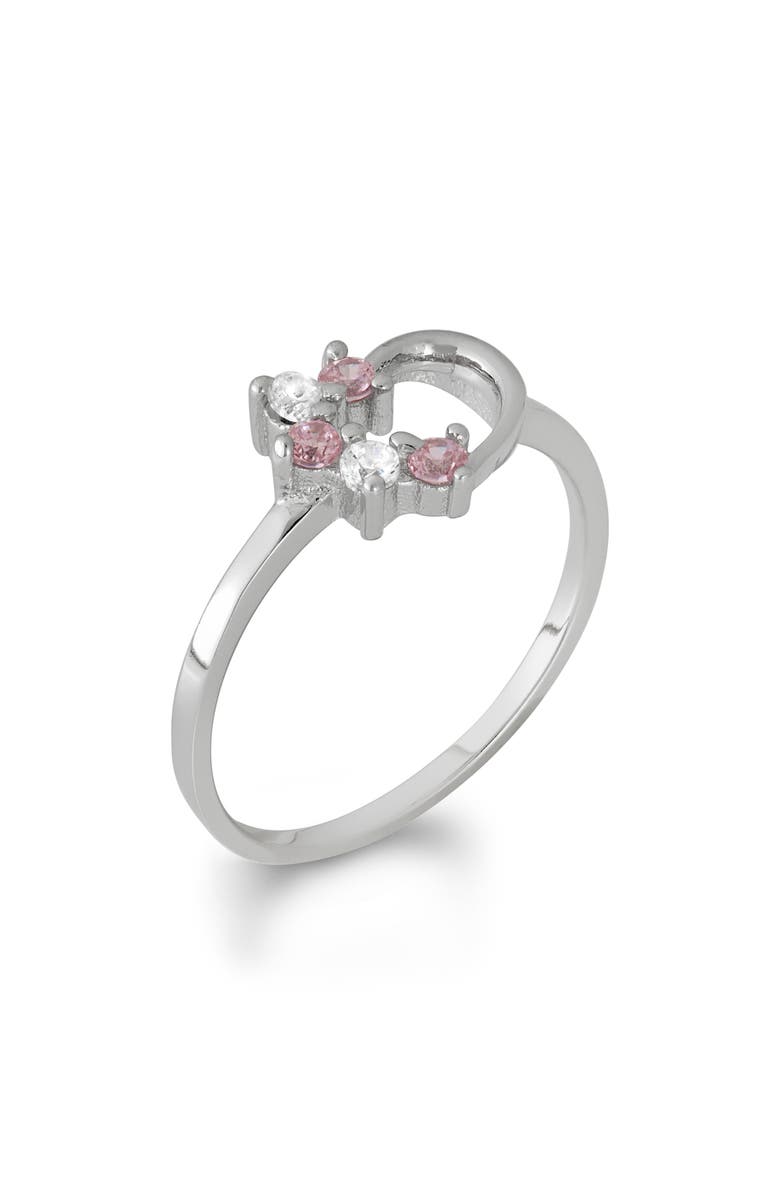 FZN Kids' Sterling Silver CZ Heart Ring, Alternate, color, 