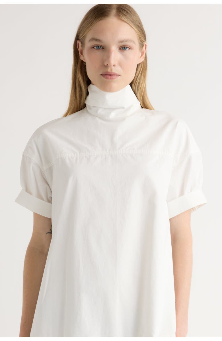 Modern Citizen Babba Shirred Scarf-Neck Dress, Alternate, color, White