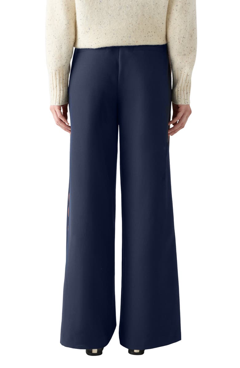 LK Bennett Cecile Stripe Wide Leg Pants, Alternate, color, Navy Multi