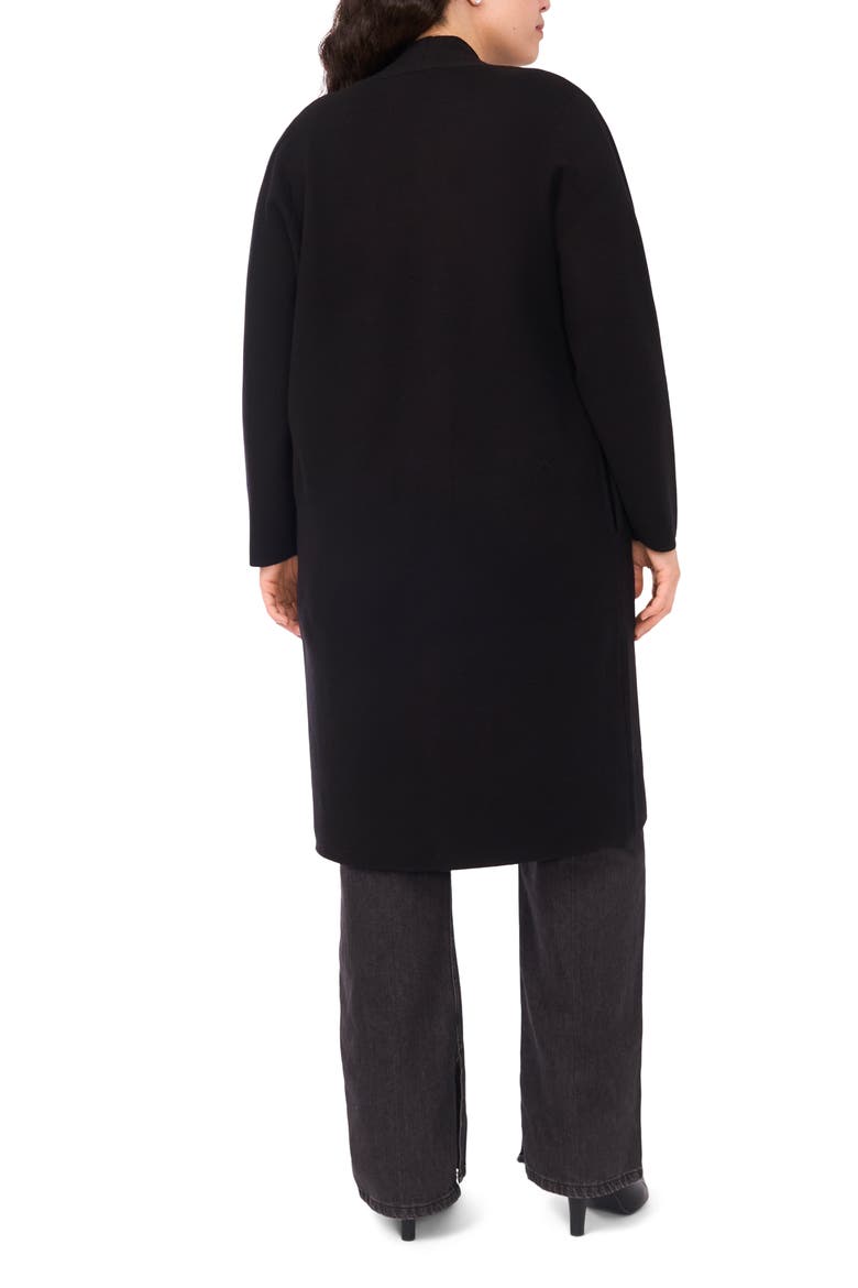Open Front Longline Cardigan, Alternate, color, RICH BLACK
