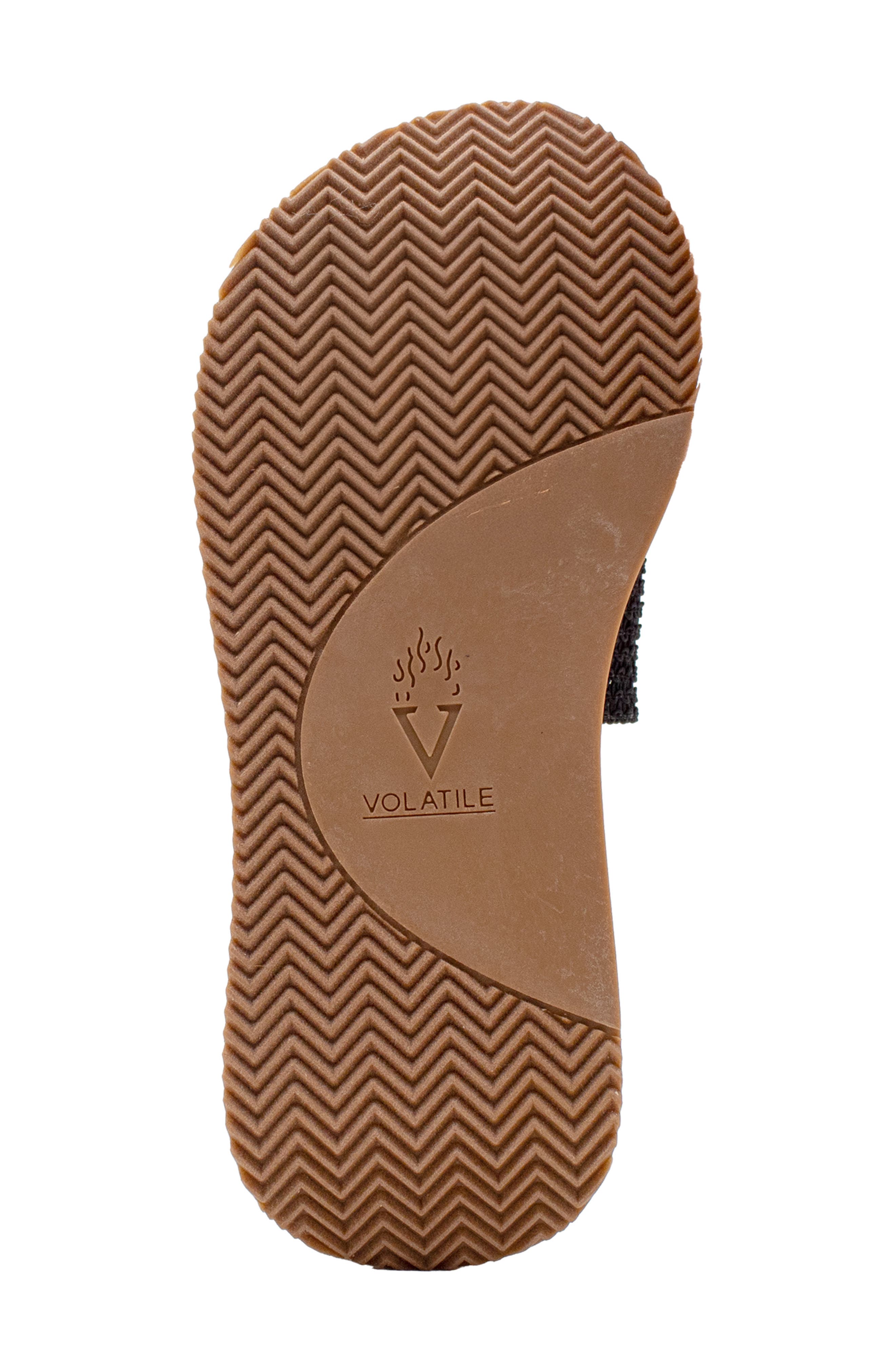 Volatile Portobello Platform Wedge Sandal, Alternate, color, Black Raffia