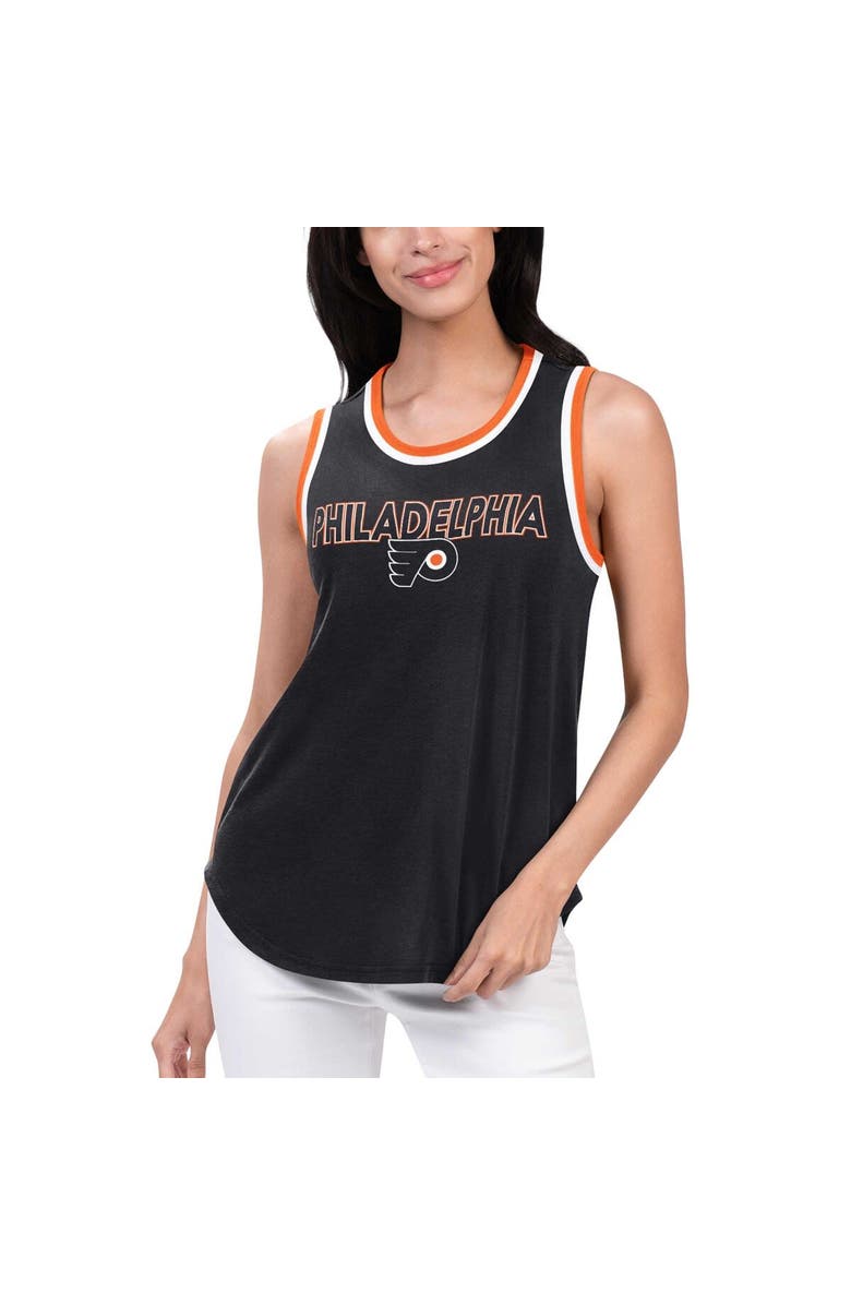 G-III 4HER BY CARL BANKS Women's G-III 4Her by Carl Banks Black Philadelphia Flyers Strategy Tank Top, Main, color, Black
