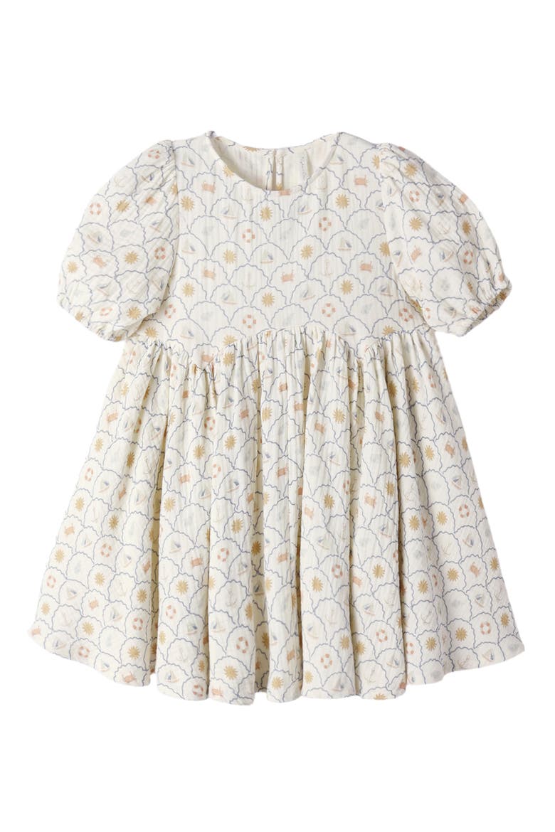 Nautical Rose Dress With Bloomers, Alternate, color, IVORY