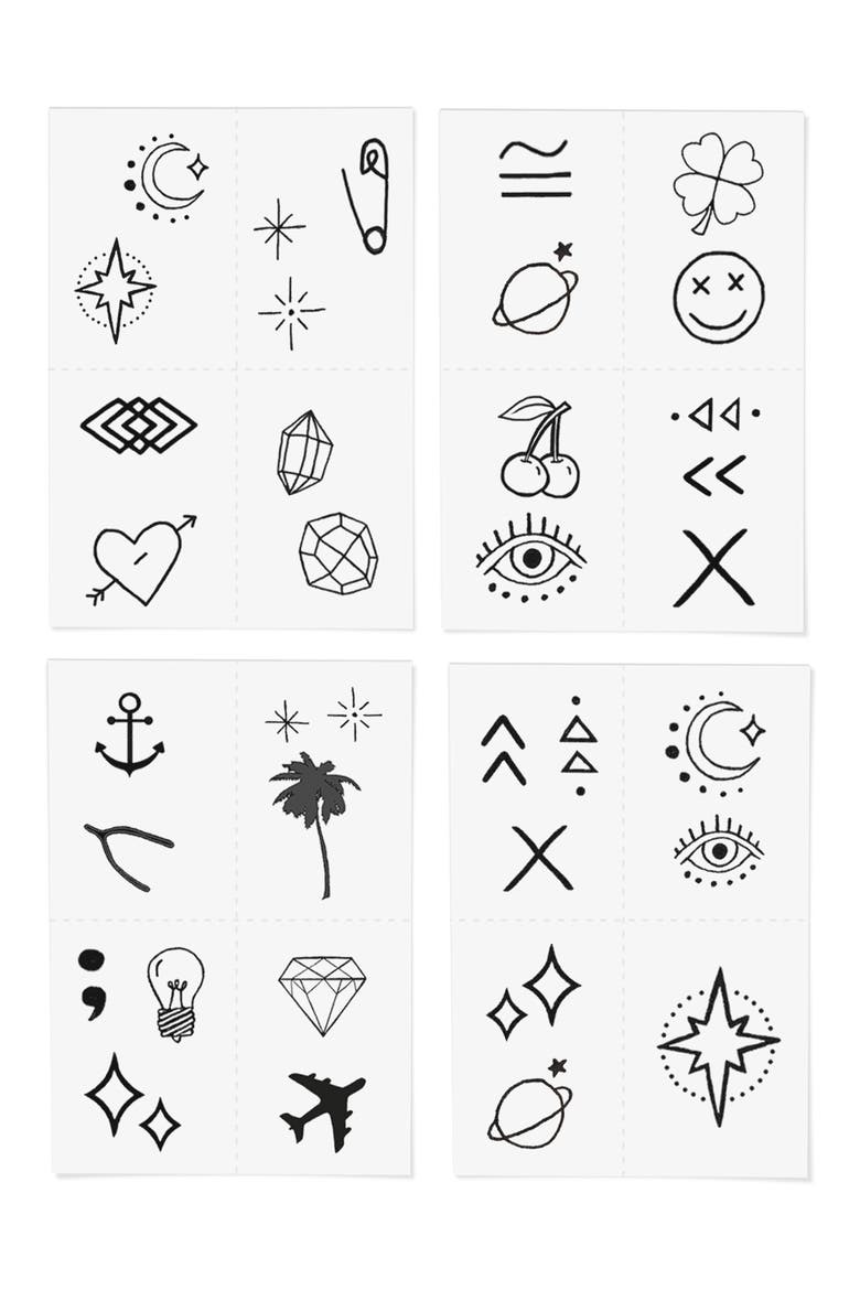 Lil' Tats Pack Temporary Tattoos, Alternate, color, NO COLOR