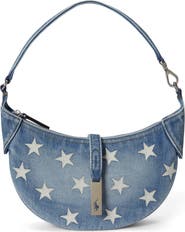 Polo Ralph Lauren Mini Polo ID Star Print Denim Shoulder Bag