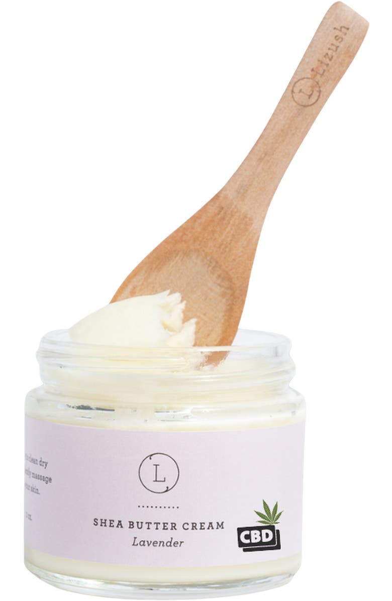 Lizush CBD Lavender Shea Butter Body Cream, Alternate, color, NO COLOR