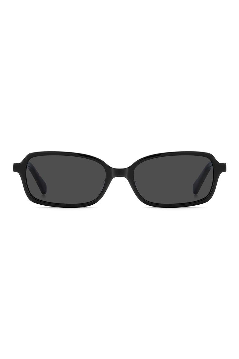 Carolina 53mm Rectangle Sunglasses, Main, color, BLACK/ GREY