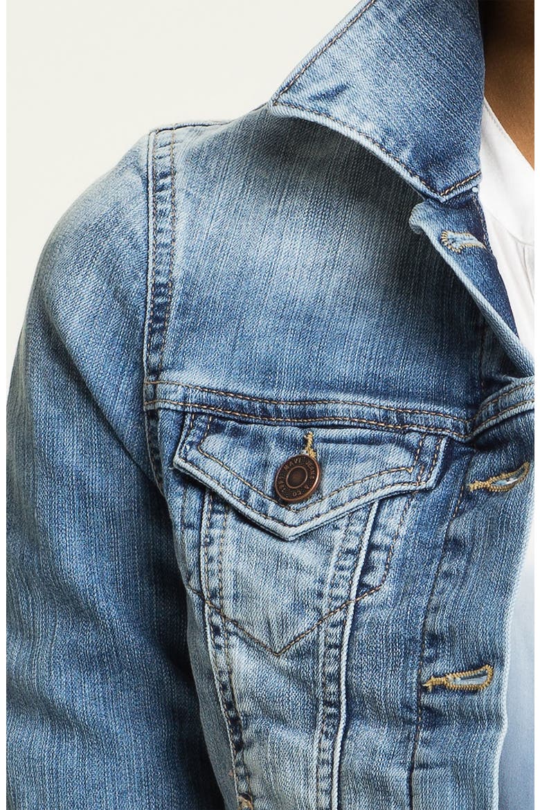 'Samantha' Denim Jacket, Alternate, color, BLEACHED RANDOM NOLITA
