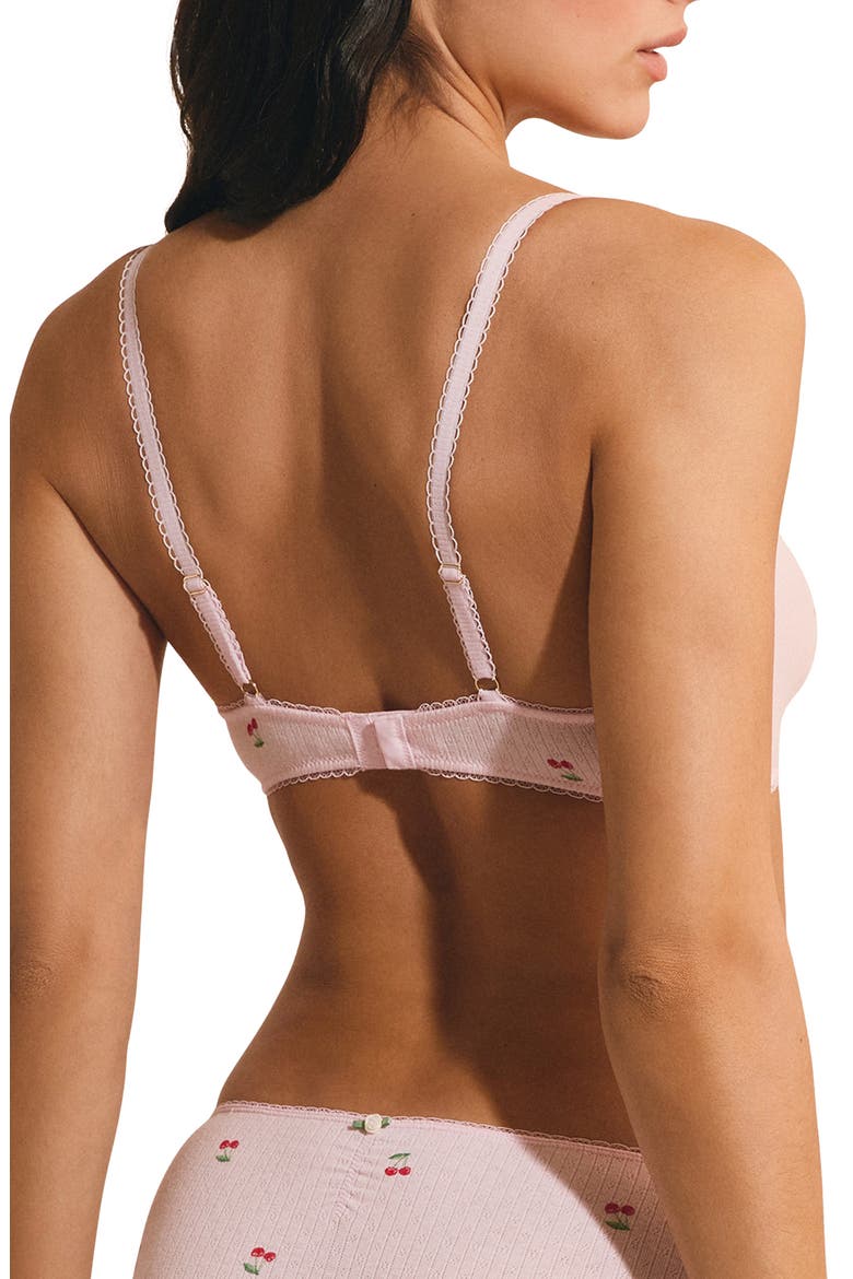Sleepover Stretch Cotton Bralette, Alternate, color, IMP FOND ROSE