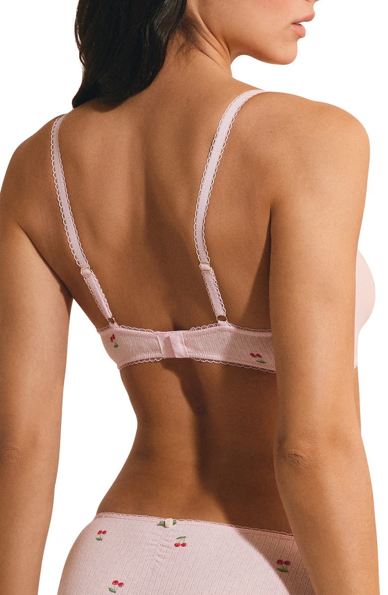 Etam Sleepover Stretch Cotton Bralette, Alternate, color, Imp Fond Rose