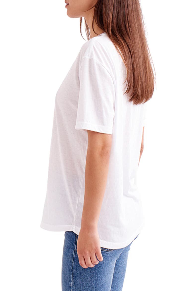 Crewneck Scallop T-Shirt, Alternate, color, WHITE