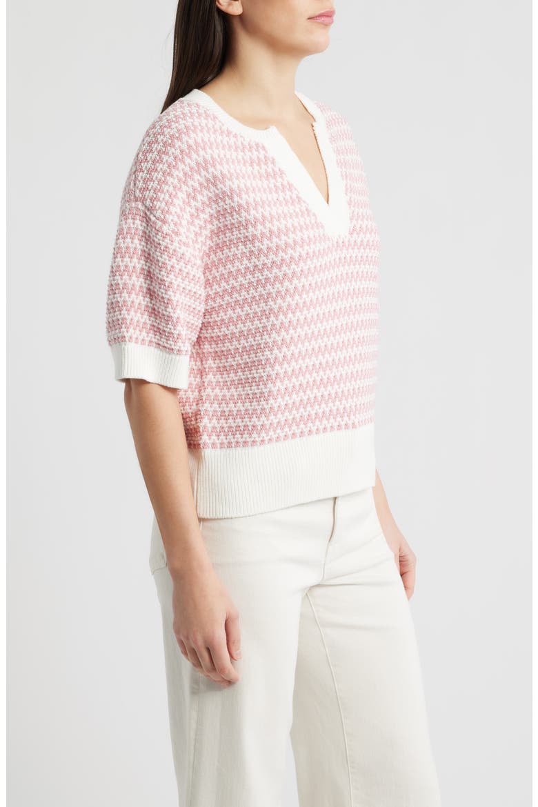 Jacquard Popover Sweater, Alternate, color, BLUSH