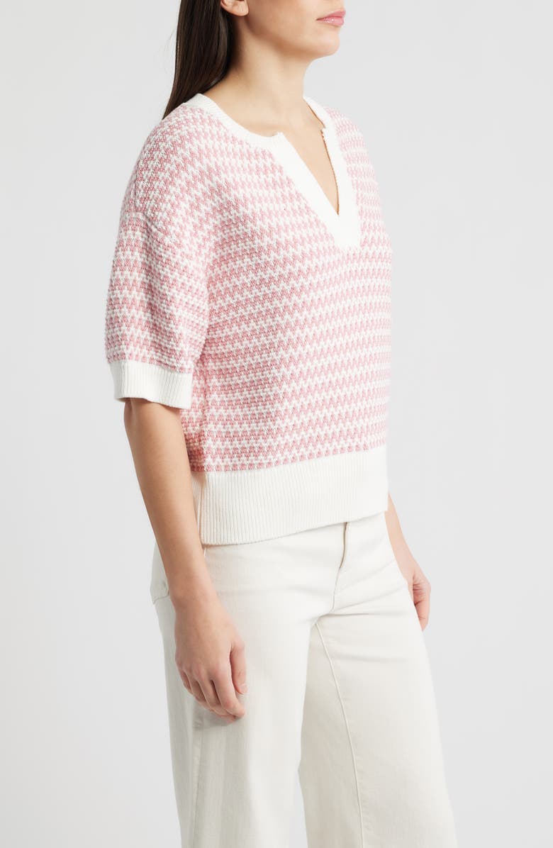 Bernardo Jacquard Popover Sweater, Alternate, color, Blush