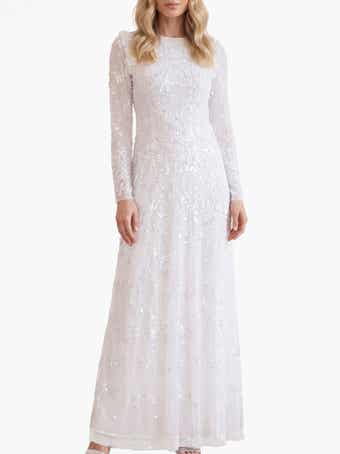 midsummer lace dress Needle & Thread, Midsummer Lace Gown in Champagne/Ballet Slipper Used Wedding Dress Save 34%