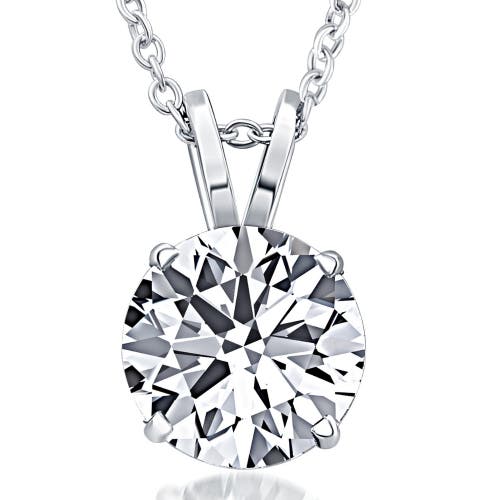 BLISS DIAMOND BLISS DIAMOND CERTIFIED 3CT DIAMOND PENDANT 14K GOLD LAB GROWN NECKLACE
