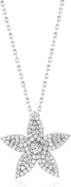 SUZY LEVIAN Cubic Zirconia Flower Pendant Necklace