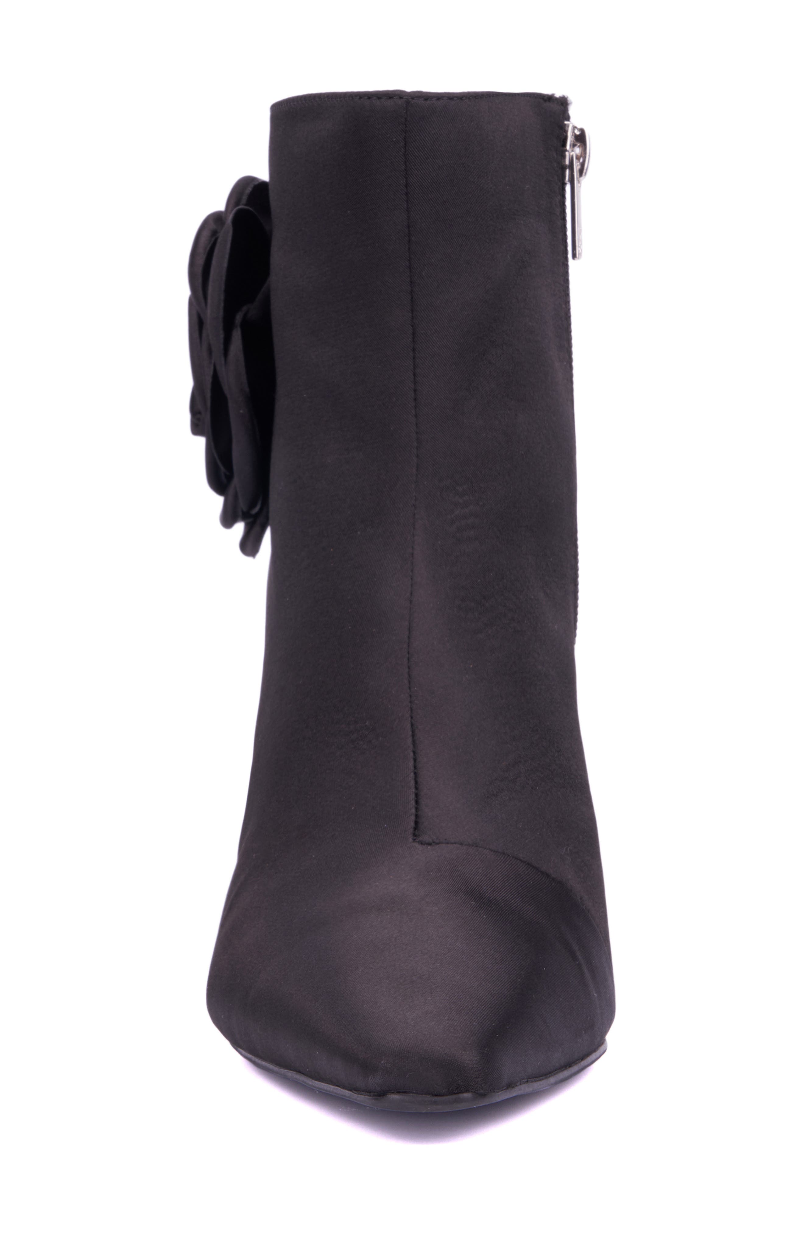 NEW YORK AND COMPANY McKenna Floral Appliqué Bootie, Alternate, color, Black