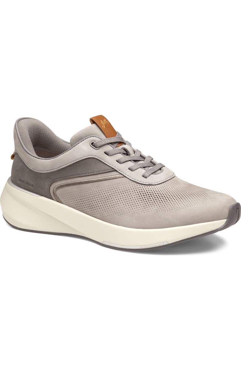 Johnston & Murphy Surge U-Throat Embossed Sneaker, Main, color, Gray Nubuck