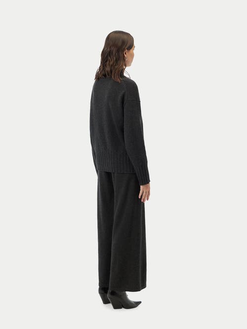 Gobi Mongolian Cashmere Relaxed-fit Cashmere Turtleneck In Charcoal