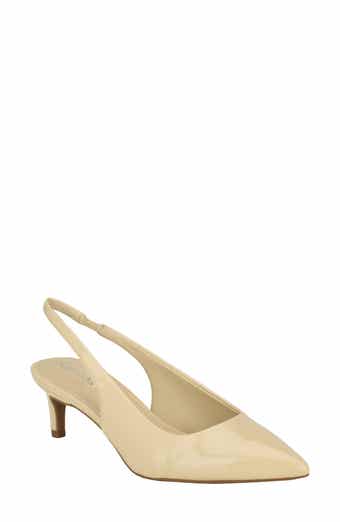 Calvin Klein Dainty Kitten Heel Pointed Toe Slingback Pump