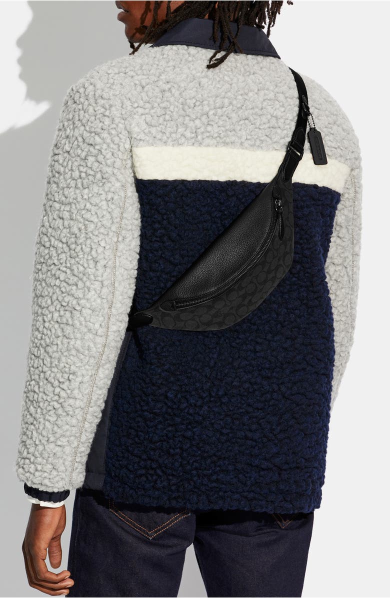 COACH Charter Signature Belt Bag, Alternate, color,