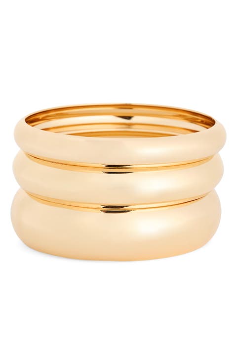 3-Pack Smooth Bangle Set