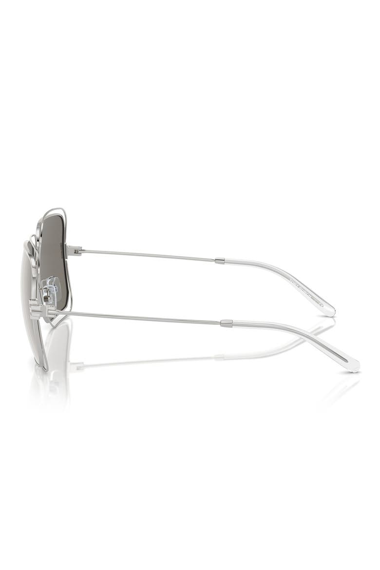 57mm Eleanor Square Sunglasses, Alternate, color, SILVER