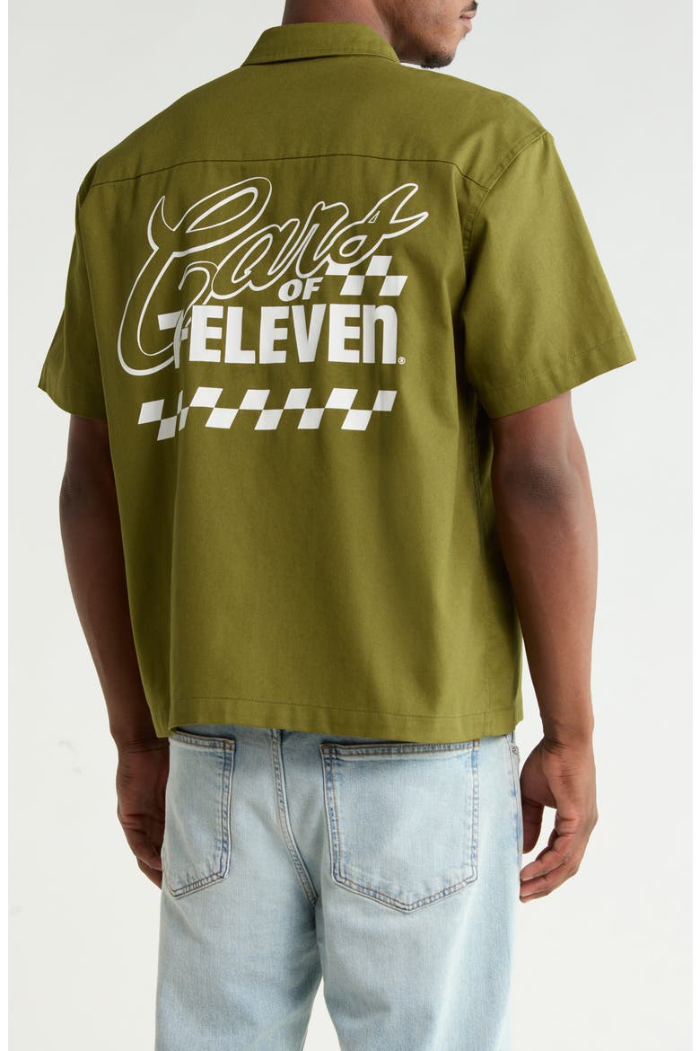 Seven Eleven Mechanic Button Shirt, Alternate, color, GREEN