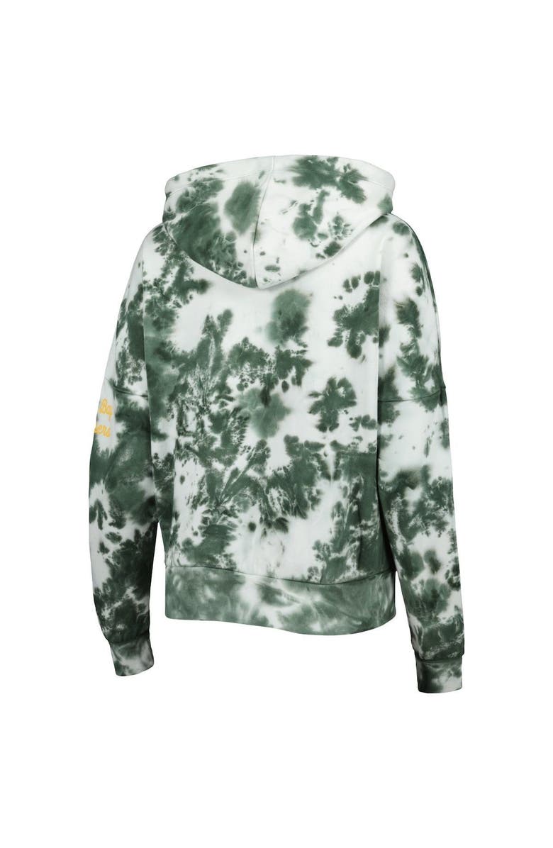 New Era Women's New Era Green Green Bay Packers Cloud Dye Fleece Pullover Hoodie, Alternate, color, Green