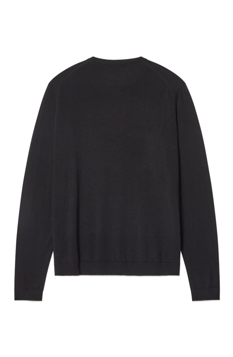 Robert Talbott Keaton Crewneck Sweater, Alternate, color, Black With Gray Tipping