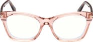 TOM FORD 53mm Cat Eye Blue Light Blocking Optical Glasses