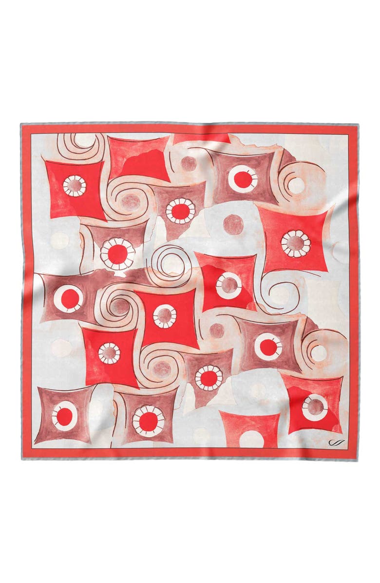 Elizabetta Prato - Silk Pocket Square for Men, Main, color, Red
