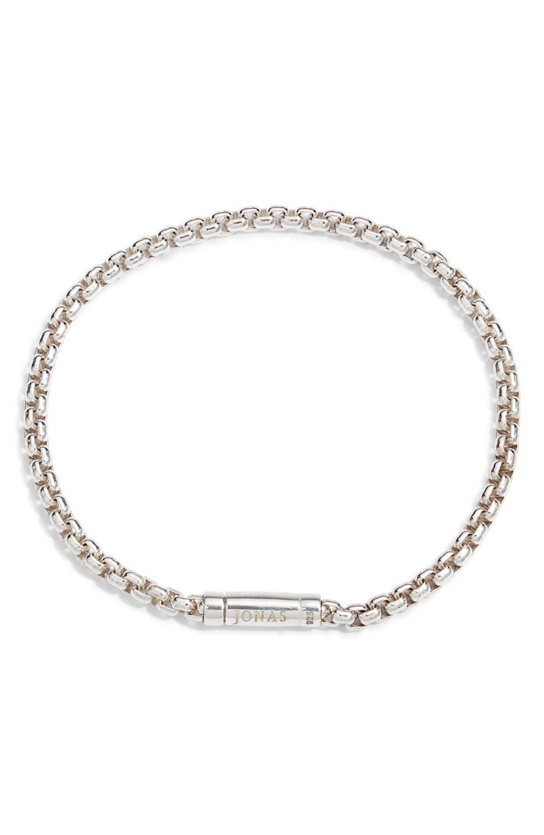 Jonas Studio Men's Box Chain Bracelet, Main, color, Silver