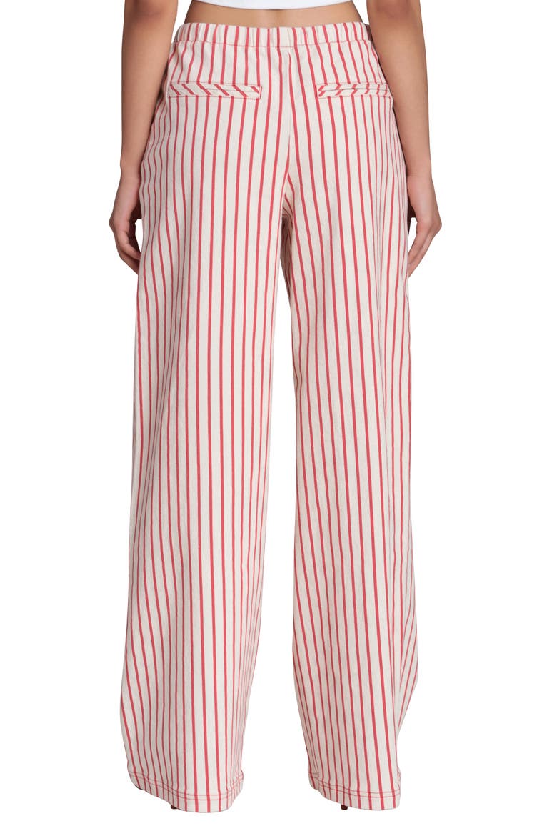 Stripe Tie Waist Pants, Alternate, color, CREAM-RED STRIPE