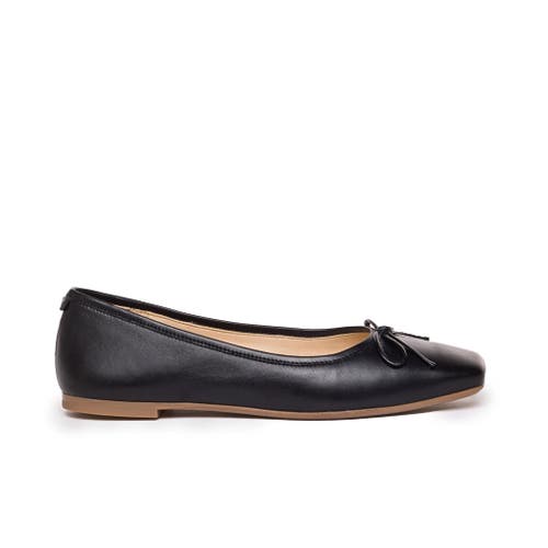 Bernardo Square Toe Ballet Flat In Black