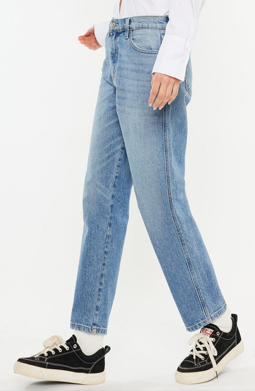 Kancan Gabby High Rise Slouch Fit Jeans In Medium Wash