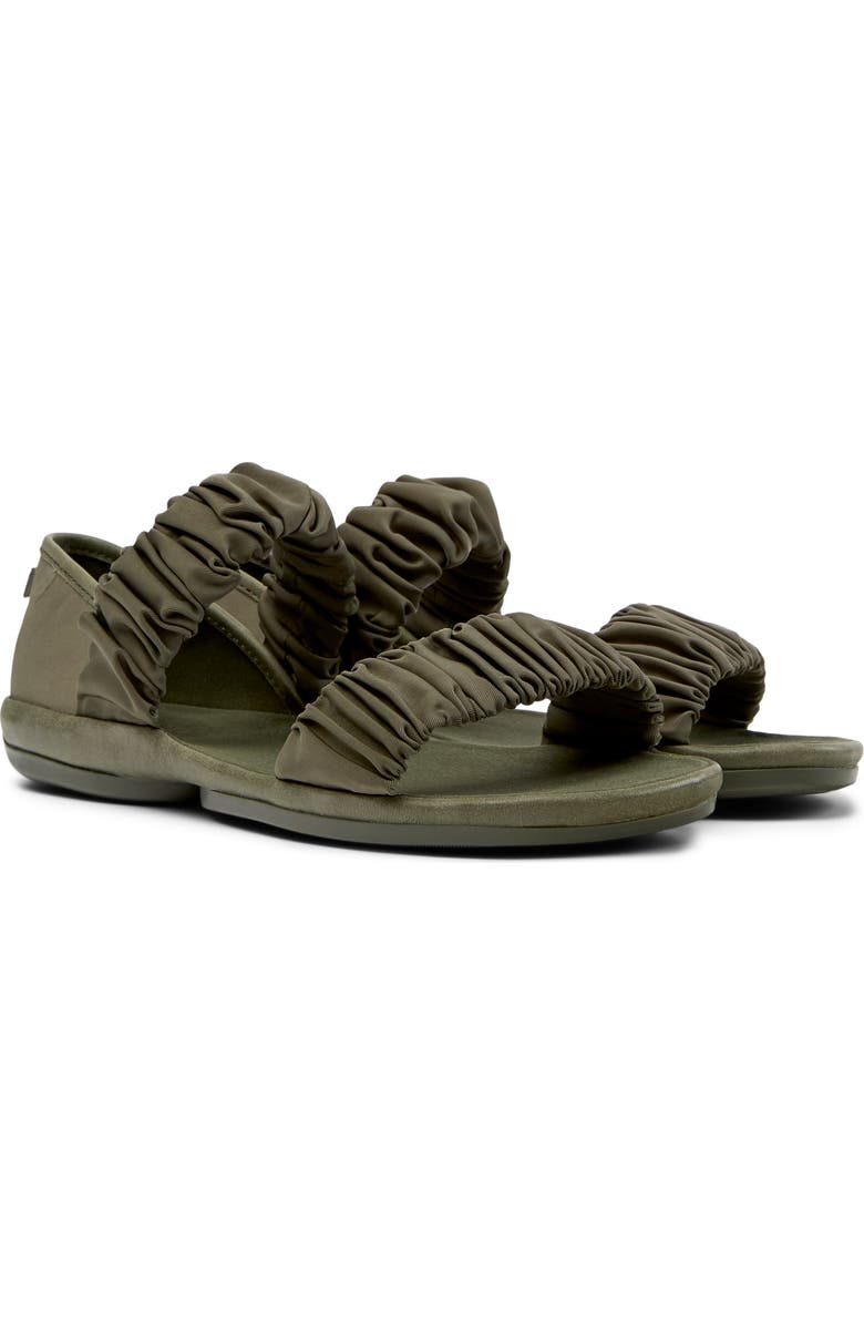 Camper Right Nina Ballet Flat, Main, color, Medium Olive Green