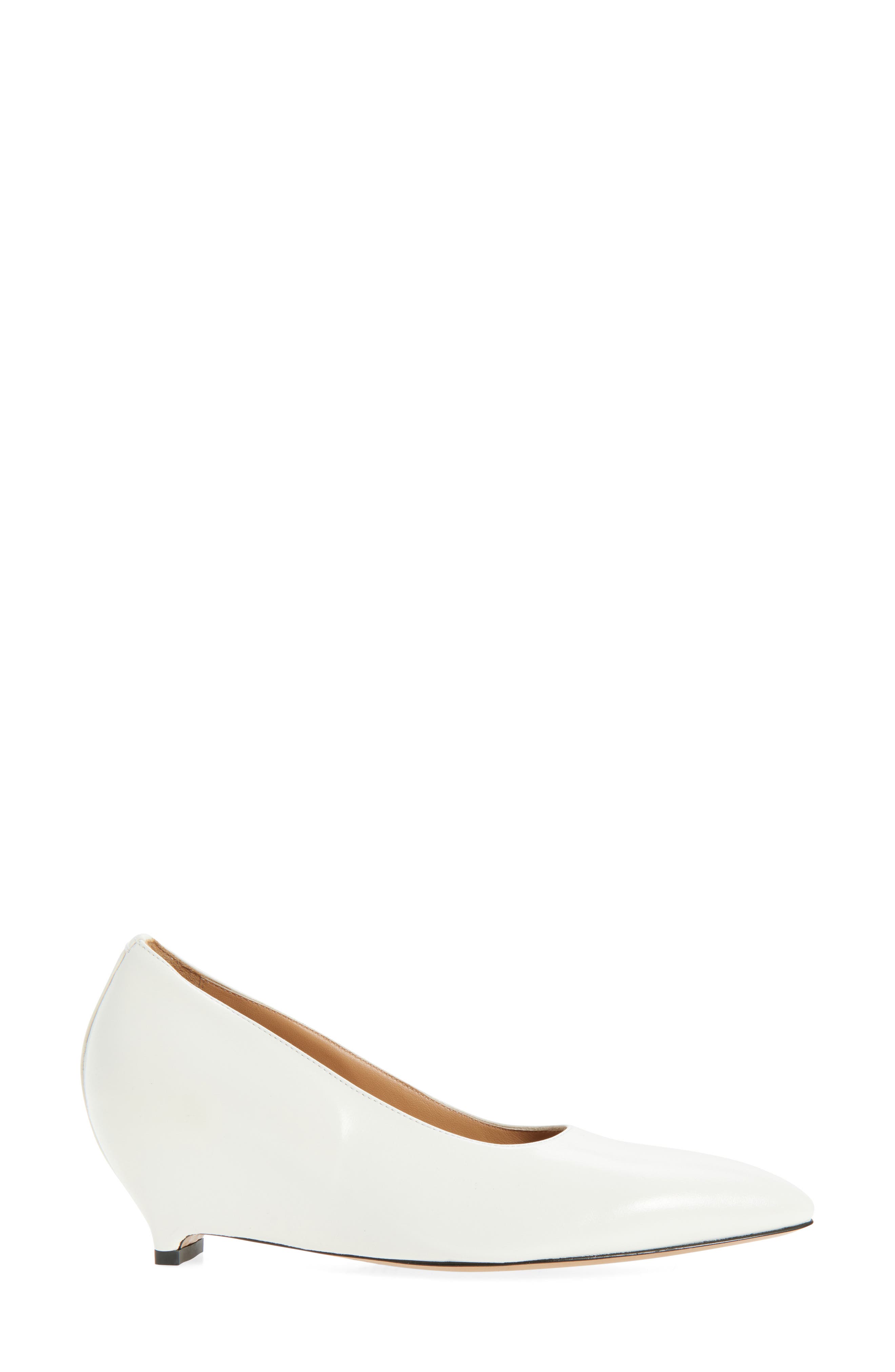 Wedge Pointed Toe Pump, Alternate, color, WHITE