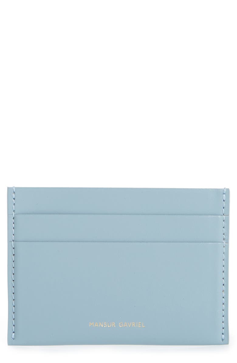 Mansur Gavriel Leather Card Holder, Main, color, 