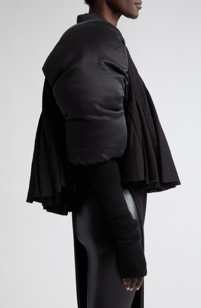 Rick Owens Duvetessa Mixed Media Crop Jacket, Alternate, color,