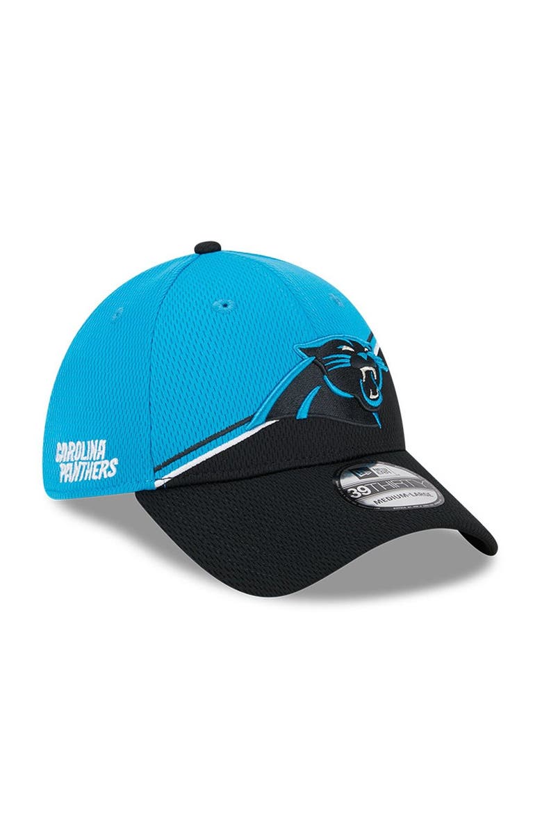 New Era Men's New Era Blue/Black Carolina Panthers 2023 Sideline 39THIRTY Flex Hat, Alternate, color,