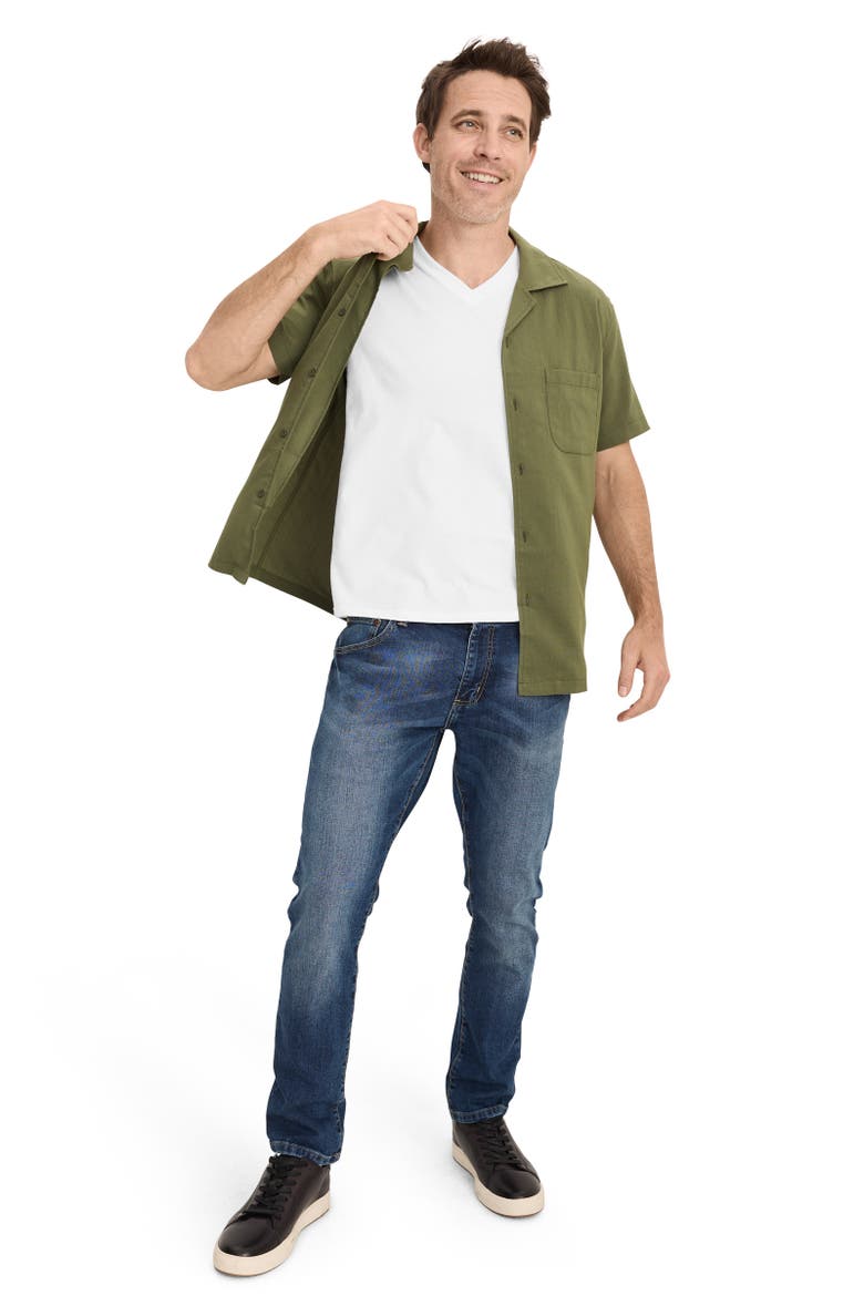 Men's Cool Cotton Stretch V-Neck Undershirt, Alternate, color, Diamond White