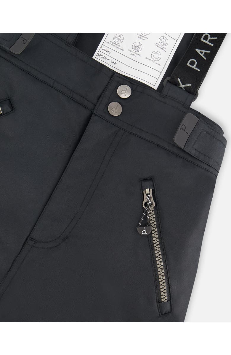 Deux par Deux Kids Unisex Solid Play Snow Pants, Alternate, color, Black