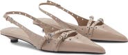 MANGO Grommet Pointed Toe Slingback Pump