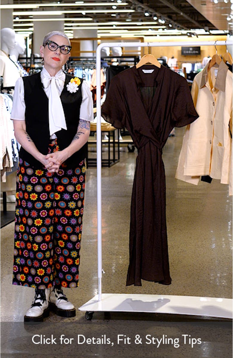 Mirage Oasis Rumple Satin Midi Dress, sales video thumbnail