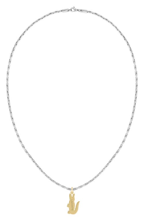 Lacoste Arthor Crocodile Pendant Necklace