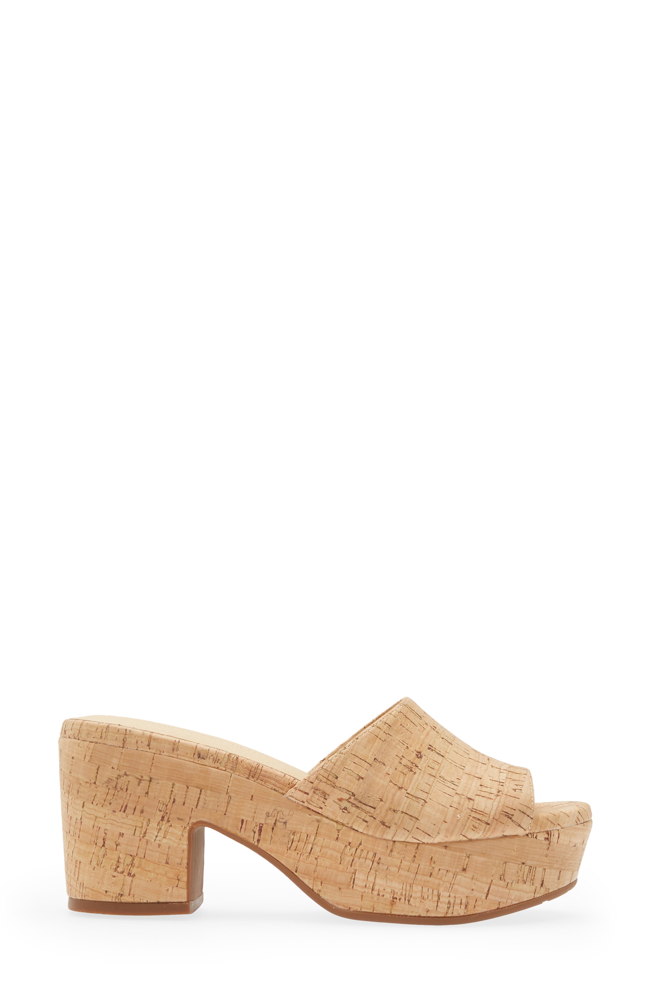 Golden Platform Sandal, Alternate, color, CORK